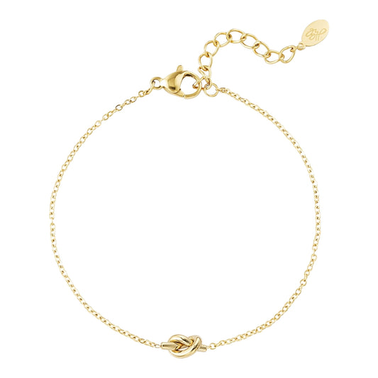 Knoop armband goud
